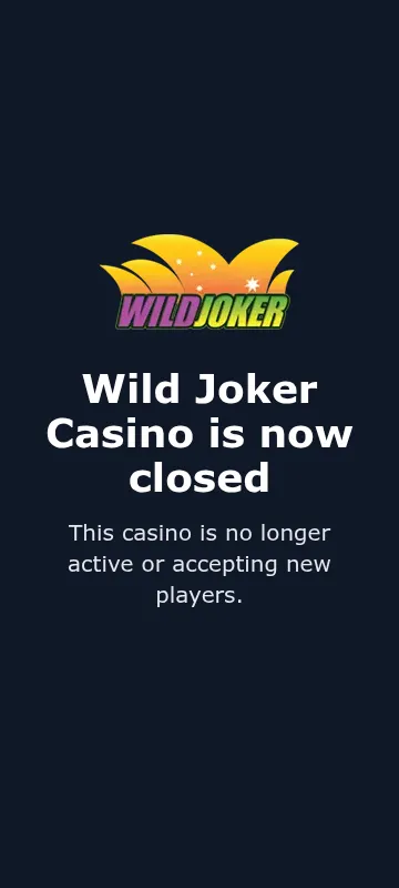 Wild Joker Casino mobile browser interface on a handheld device