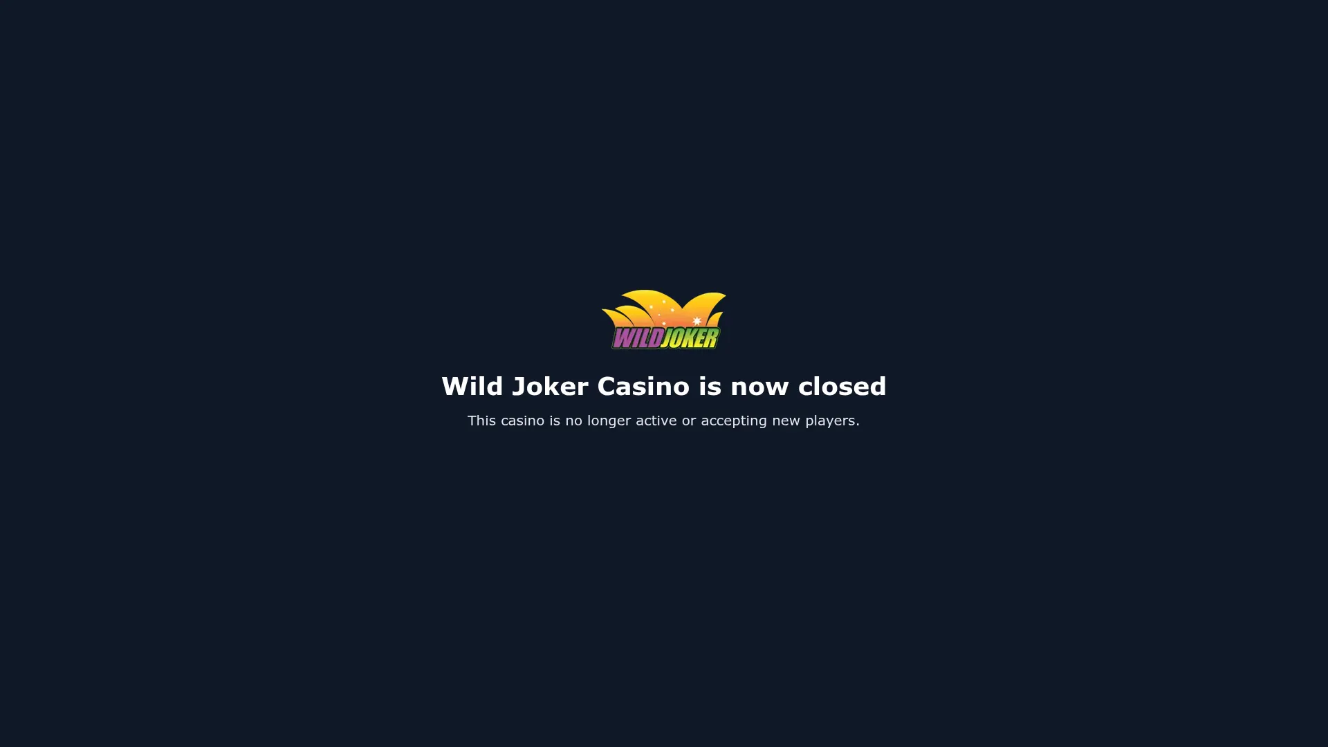 Wild Joker Casino desktop interface for RTG casino play